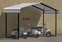 Arrow Shed Galvanized Steel Canopy 12’ x 6’ x 7’ Charcoal