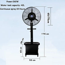 DFEDHF Industrial Misting Fan with Oscillating Cooling Mist Humidifier Adjustable 3 Speed Misting Cooling Fan for Home Office and Restaurant 260W 42L Water Tank, Copper-75cm
