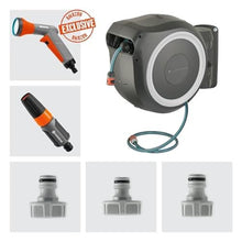 Gardena Wall Hose Box Rollup XL 35 m: Flexible Irrigation for Large Gardens, swiveling Hose Box, incl. 35 m Gardena Quality Hose (18632-60) with Classic Shower (18312-33)