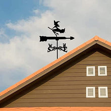 Witch Metal Weather Vane Vintage Weathervane Hollow Wind Direction Indicator for Outdoor Garden Roof Paddock Decoration Wind Vane (Style 5) (Style 1)
