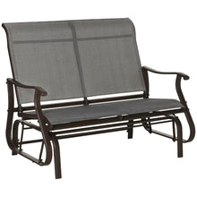 lafengyan Outdoor Glider Bench for Patio and Backyard – Smooth Rocking Motion, Breathable Mesh Seat, Powder-Coated Steel Frame, Weather-Resistant Design