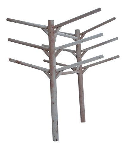 Log Kayak Rack 6 Place Canoe Rack Natural
