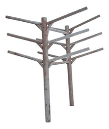 Log Kayak Rack 6 Place Kayak and SUP Board Rack Buried in Ground Unfinished