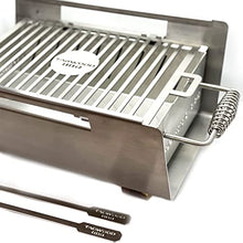 Table Top Warming Brazier | Stainless Steel and Acacia Wood | BBQ07SS-
