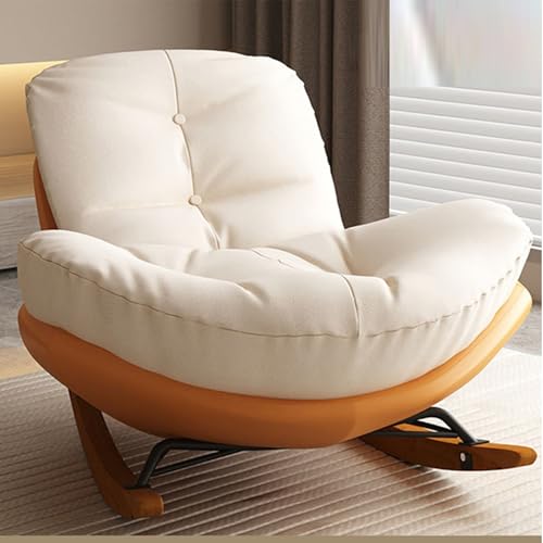 AYHARYLH Rocking Chair, Rocking Glider Chair, with Thick Soft Seat High Back Chair for Balcony,Indoor & Outdoor Rocking Chair, Nursing Chair with Thick Padded Cushion for Living Room