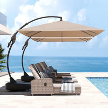 OROTLECT 10x13 FT Cantilever Umbrella Rectangle Offset Umbrella without Base & Cover for Pool Garden (Champagne, 10x13 FT)