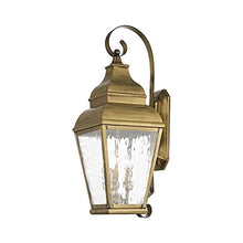 Livex Black Exeter 3 Light Outdoor Wall Lantern