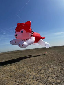 TiffyDance 40 Ft 3D Inflatable Huskies Kite Pendant Red