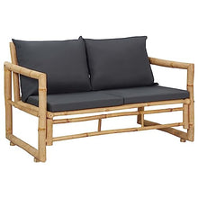 vidaXL 4 Piece Patio Lounge Set with Cushions Bamboo