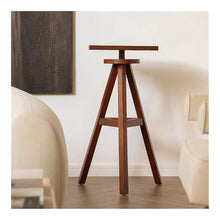 WOAITIANTIAN Vase Stand Three Legged Display Flower Stand, Wooden Double Living Room Floor Flower Table Shelf
