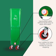Beverage Bin, for Leftover Beverage, Green Beverage tub, Beverage Disposal Bin, Collect Cocktail, Garnish, Tea, Beer, Wine,ice and Straws, for Server Station