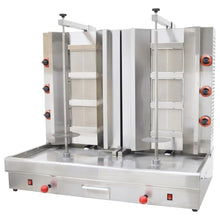 WYDDDARY Commercial Gas Shawarma Grill Machine 2800Pa 2-Station Auto-rotate