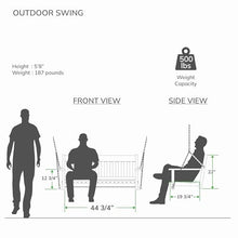 Cambridge Casual Bentley Solid Wood Mahogany Porch Swing, Natural Brown, Durable Weather-Resistant Outdoor Hanging Bench for Porch, Patio, Deck & Garden