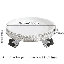 EliteBloom Heavy Duty Plant Caddy with Wheels - Rolling Plant Pot Trolley for Large Pots, Plant Mover with Brake Casters, Durable Plant Roller Base for Easy Mobility,Onecolor-13inch