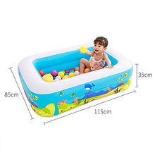 Children's Inflatable Swimming Pool Baby Family Lounge Pool Wear-Resistant Keep Temperature Bubble Bottom Thickening 115X85X35 Cm Summer Backyard Water Party
