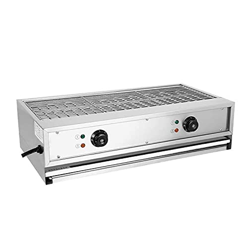Dntum Portable Smokeless Barbecue Stove, Electric Stainless Steel Barbecue Grill, Multi-Function Electric Grills, Commercial Smoke-Free Electric Barbecue,A,A