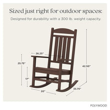 POLYWOOD Presidential Rocking Chair in Mahogany