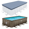 Funsicle Durable Rectangular Pool Cover for Oasis and Activity Pools Gray