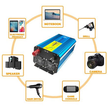 JVPDSLMN 2500W/5000W DC 12V/24V to AC 110V 100V 50Hz/60Hz LED Voltage Display Converter Remote Control US Socket Pure Sine Wave Inverter (Color : 24V 60HZ US)