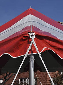 TentandTable 20' x 30' Premium Commercial Pole Tent with Red & White Top