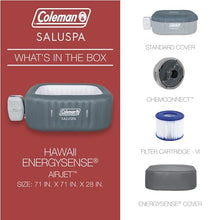 Bestway Coleman Hawaii AirJet Large Square Inflatable Hot Tub Gray