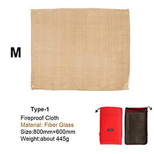ZENIXXXX Camping Fireproof Cloth Grill Mat Picnic Barbecue Heat Insulation Pad Flame Retardant Glass Fiber Outdoor Blanket(M)