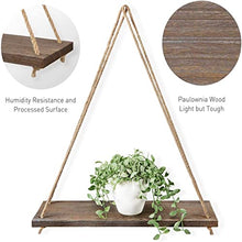 A1DFDFGOQSFG Wooden Rope Swing Wall Hanging Plant Flower Pot Tray Mounted Floating Wall Shelves Nordic Home Decoration Moredn Simple Design