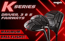 Majek K-Series XL Big & Tall Men's High Launch 460cc 10.5° Driver and 3 5 Fairway Wood Set Golf Clubs Black