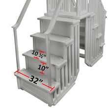 Aqua Select Anti-Slip Pool Steps Entrance System with Gate | Cloud Grey | for Above Ground Swimming Pools | Safety Stairs Capacity Up to 400 lbs