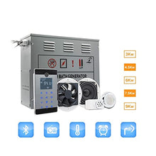 Sauna Steam Generator Sauna Heater 9KW Auto Drain Brass Valve Shower Steam Sauna Bath Generator Steam Room Touch Screen LCD Display Sauna Accessories (Color : VS-C090-9KW-BP) (Vs)