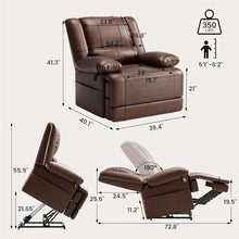 HTERWQEA Dual Motor Infinite Position Large Power Lift Recliner Chair