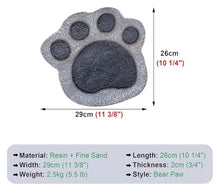 Garden Stepping Stone,Decorative Stone for Garden, Garden Stepping Stone for Outdoors, Bear Paw Modeling Pavers(26 x 29cm (10 1/4" x 11 3/8"))
