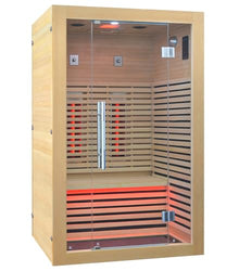 Kang Share Infrared Sauna Room 2 to 3 Person 1832W Low EMF + Carbon Plate Heater Indoor Dry Sauna, Home Spa Sauna, Wooden Canadian Hemlock KS-CG02