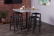 Holland Bar Stool Co. Two 30" Tall OD211EB Indoor/Outdoor All-Season Table Bases with a 30" x 48" White Ash Top with Umbrella Hole