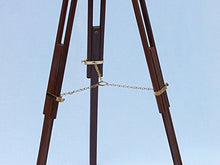 Hampton Nautical Brass-Leather Galileo Telescope 65" Gold