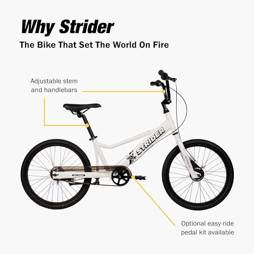 Strider 20x Learn-to-Ride Balance Bike White
