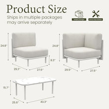 LayinSun 9 Pieces Patio Furniture Set with Coffee Table
