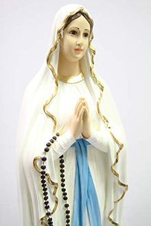 Vittoria Collection 32 Inch Our Lady of Lourdes Statue Sculpture Figurine Made in Italy Indoor Outdoor Garden