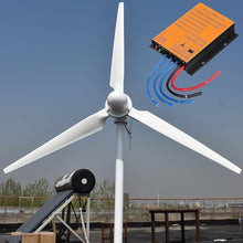 ZHOZHUT 8KW Wind Turbine Generator 48V / 96V Wind Power Generator with MPPT Controller, 3 Blades Wind Turbine Kit Auto Adjust Windward Direction Low Noise High Efficiency for Roofs, Streets,8000w,96V