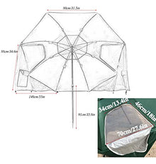 LumaGrove 240cm Beach Umbrella Shelter UPF50+, Fishing Umbrella, 8 Ribs, Sun Shade for Beach and Sports Events(Red)
