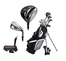 Precise Golf Men's 14-Piece All Graphite Senior Complete Golf Clubs Set Black/Red