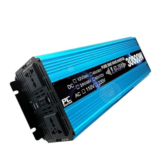 Pure Sine Wave Inverter 30000W Camping Dual Voltage Solar Inverter DC 12/24/48/60/72V to AC 110/220V Current Inverter(48V 60V,220V)