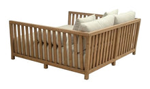 Zuo Teras Daybed Gray, Brown Bed, Modern Style, Patio Furniture, Outdoor Fabric, Seats up to 2, Acacia Wood, Outdoor Living, 65" W x 62.2" D x 31.5" H, Non-Stackable