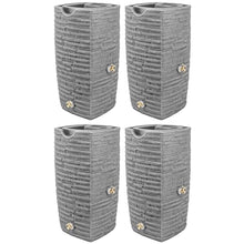 Good Ideas Impressions Riverwalk 50 Gallon Faux Slate Dual Spigot Rain Barrel Dark Granite