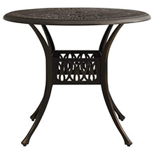 Patio Table,Rounded Patio Table,Party Tables,Bistro Table,Picnic Table,Card Table,Party Tables,Balcony Table,for Outdoor Backyard Bistro Lawn Balcony Pool,Bronze 35.4"x35.4"x29.1" Cast Aluminum