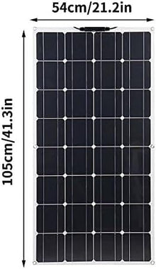 KZZAAO 2000W Solar Panel, 18V High Efficiency Monocrystalline Portable Flexible Waterproof Emergency Charging Outdoor