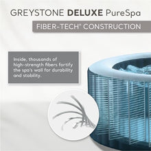 Intex PureSpa Plus Greystone Inflatable Hot Tub with Tray Attachments Gray