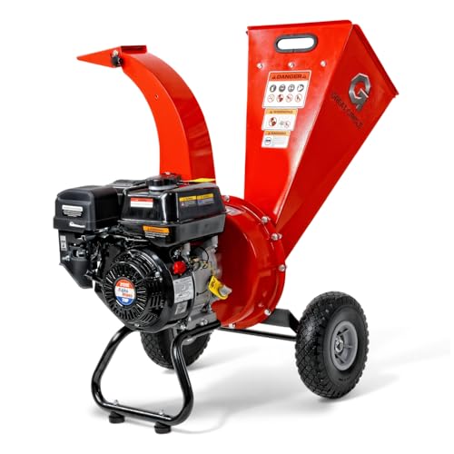 GreatCircleUSA Mini Wood Chipper Shredder Mulcher Ultra Duty 7 HP Gas Powered 3" Inch Max Wood Capacity EPA/CARB Certified Aids in Fire Prevention and Building Firebreaks