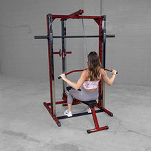 Body-Solid Smith Machine Package with LAT Attachment and Bench Red