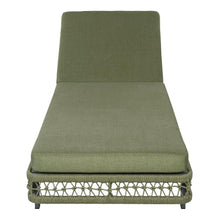 Christopher Knight Home Mina Set Of 4 Chaise Lounge Chair Outdoor With Steel Frame, Patio Outdoor Chaise Lounges with Wheels & Cushion, Adjustable Backrest Lounge Sofa With Rope Accent,Dark Gray+Green